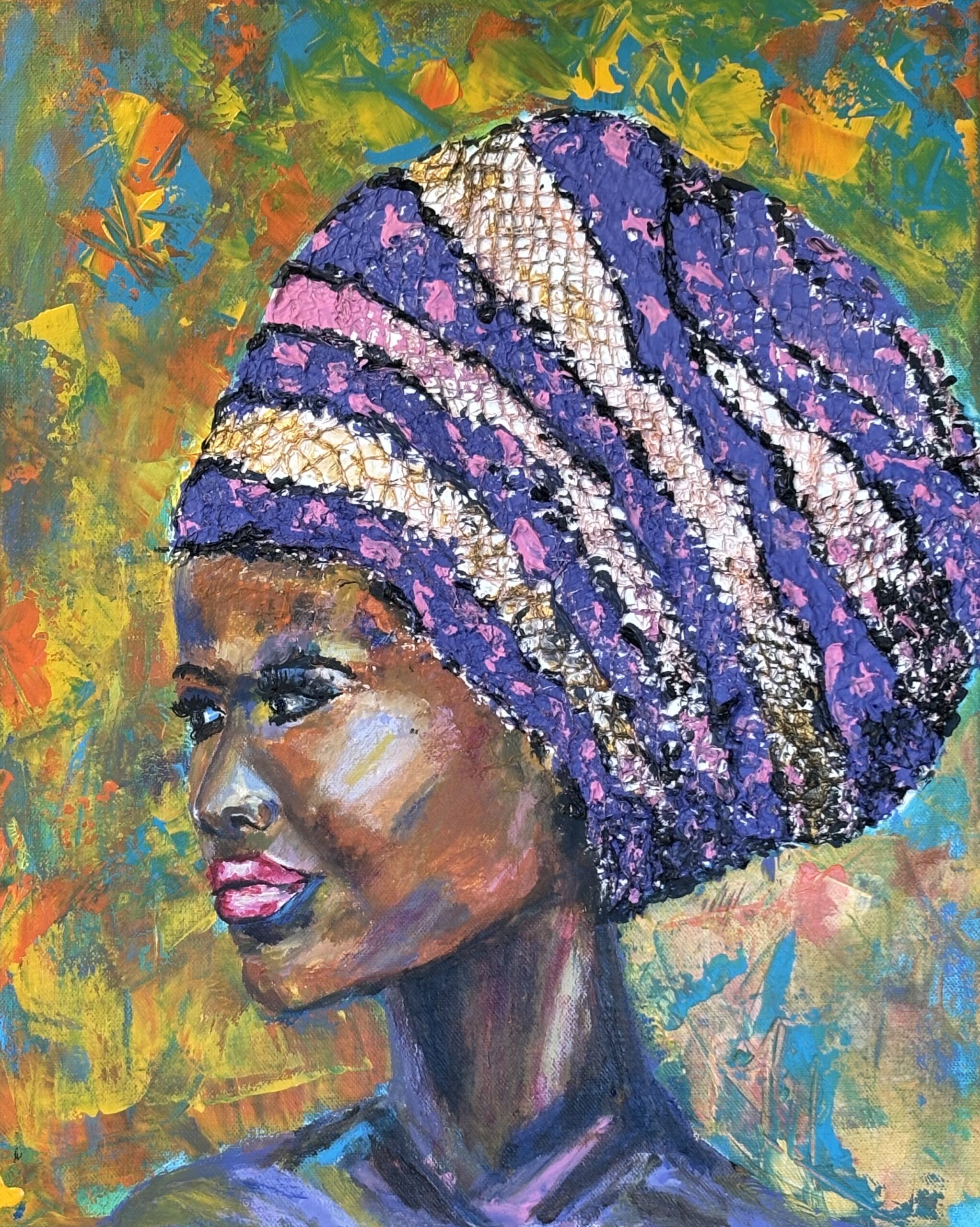 Materiaal: acryl op doek 
Formaat: 40 x 50 cm
Prijs: € 250,=